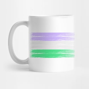 Pride Collection - Genderqueer Pride Flag (Paint Streak/Horizontal) Mug